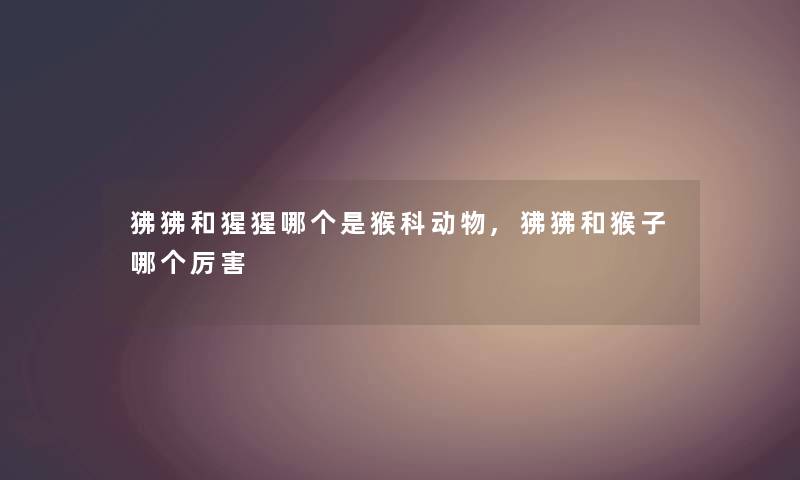 狒狒和猩猩哪个是猴科动物,狒狒和猴子哪个厉害 狒狒和猩猩哪个是猴科动物,狒狒和猴子哪个厉害