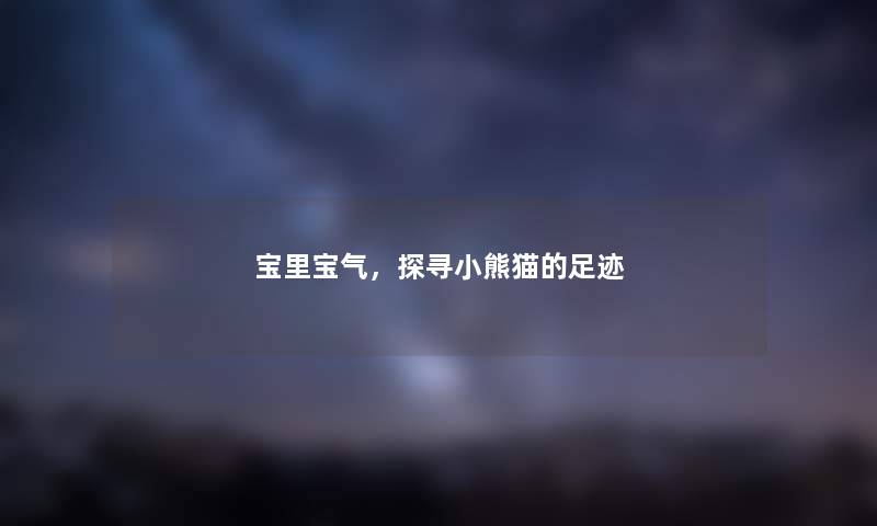 宝里宝气,探寻小熊猫的足迹 宝里宝气,探寻小熊猫的足迹