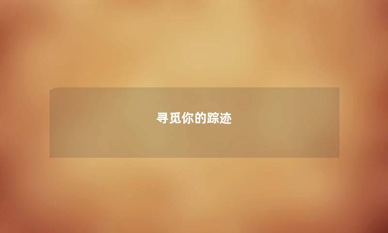 寻觅你的踪迹 寻觅你的踪迹
