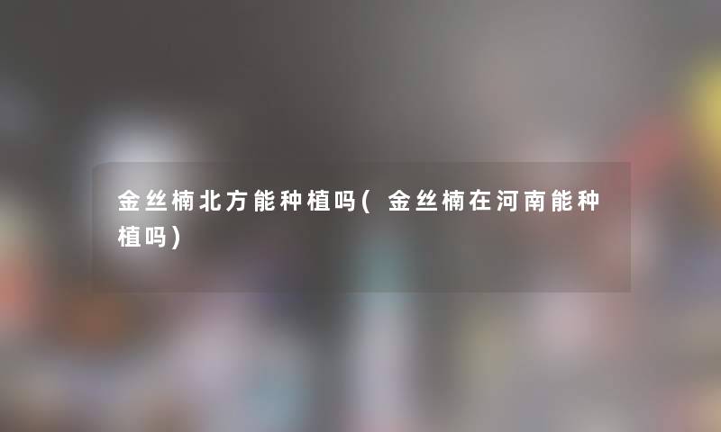 金丝楠北方能种植吗(金丝楠在河南能种植吗) 金丝楠北方能种植吗(金丝楠在河南能种植吗)