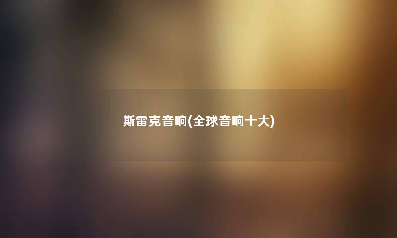 斯雷克音响(全球音响一些) 斯雷克音响(全球音响一些)