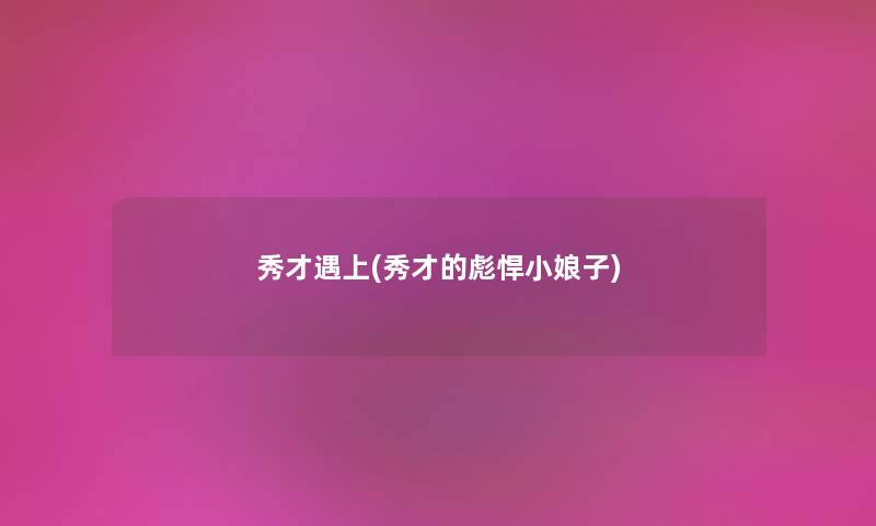 秀才遇上(秀才的彪悍小娘子) 秀才遇上(秀才的彪悍小娘子)