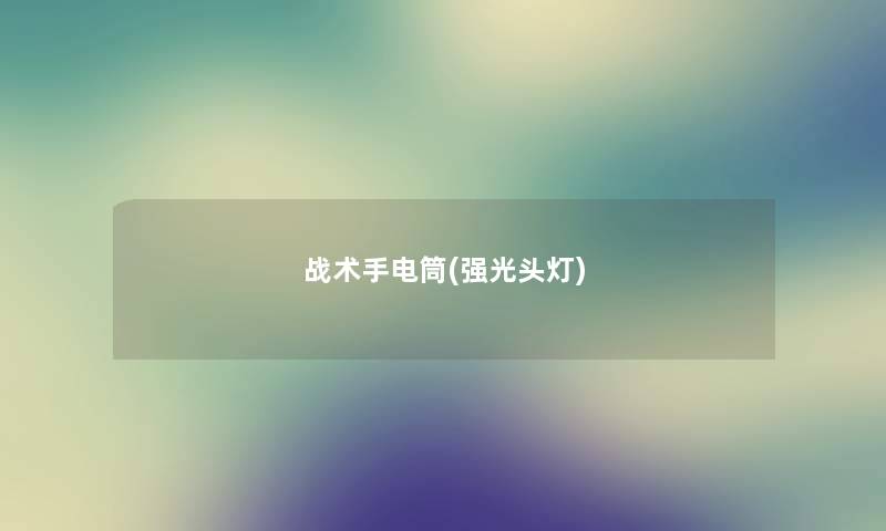 战术手电筒(强光头灯) 战术手电筒(强光头灯)