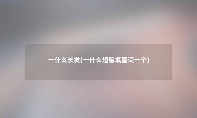 一什么长发(一什么翅膀填量词一个)