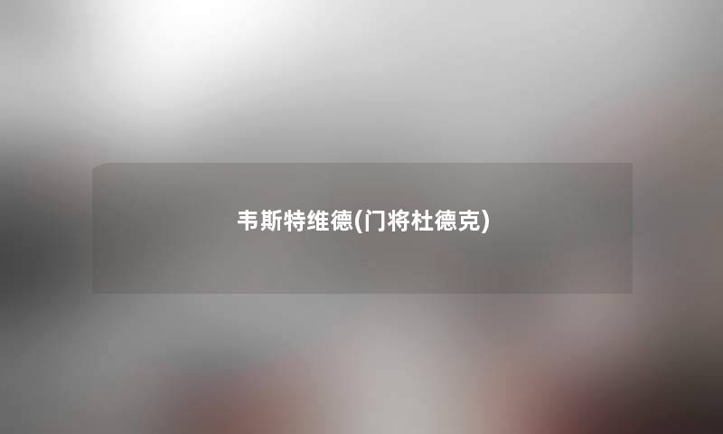 韦斯特维德(门将杜德克) 韦斯特维德(门将杜德克)