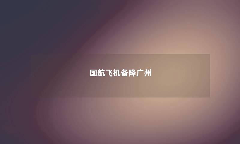 国航飞机备降广州 国航飞机备降广州