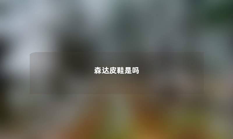 森达皮鞋是吗