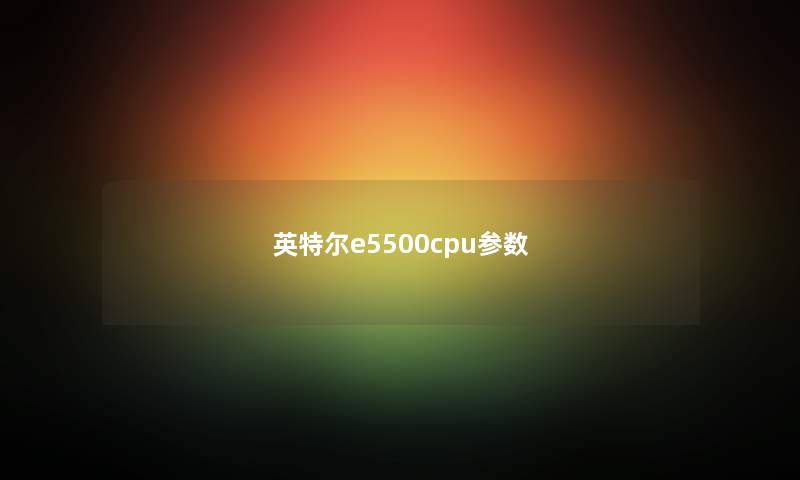 英特尔e5500cpu参数