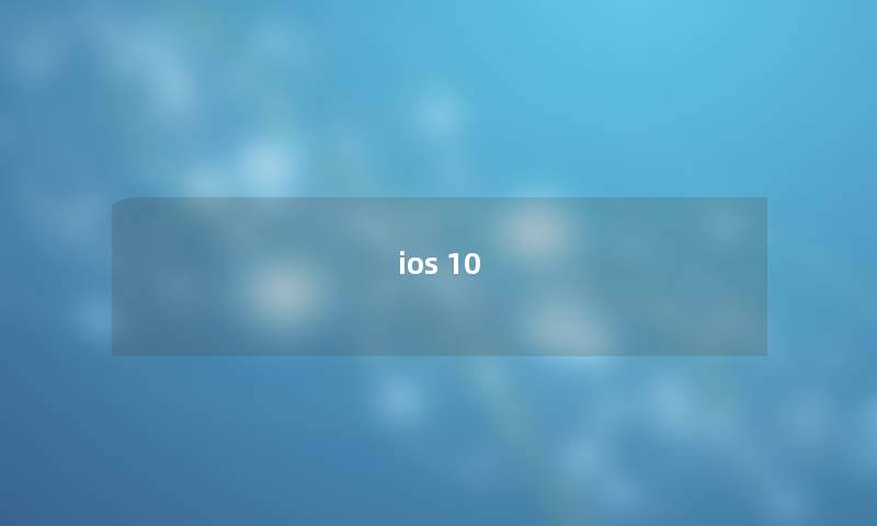 ios 10
